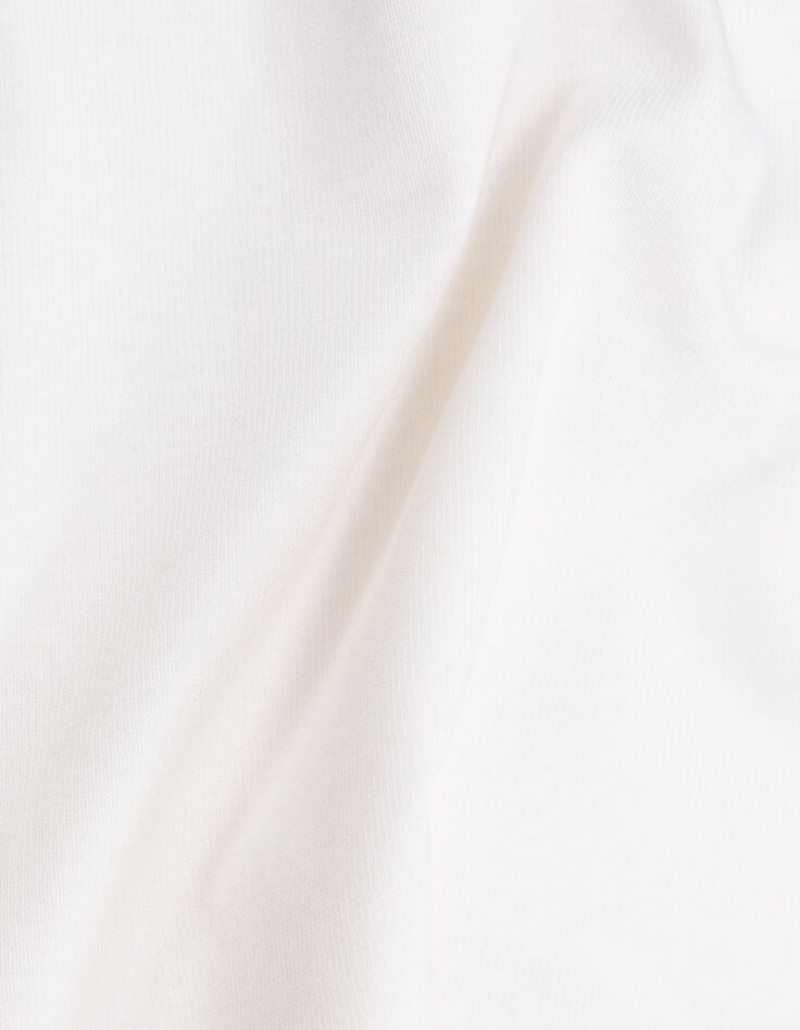 T-shirt blanc coton bio visuel homme-lion garçon-6