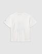 Ecru organic cotton tiger-lightning t-shirt for boy-3