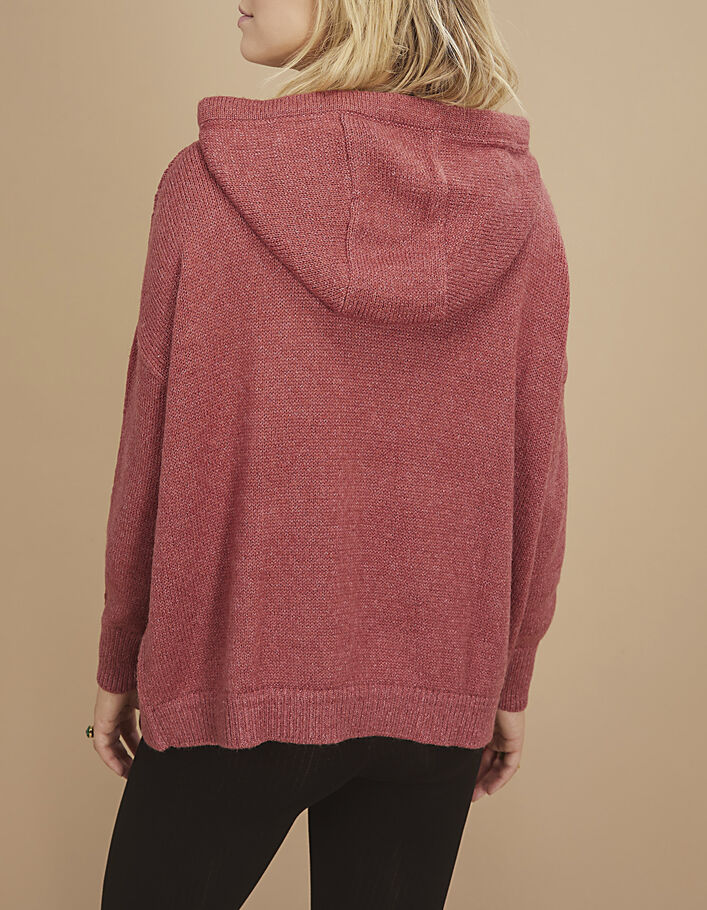 I.Code blossom knit hooded sweater - I.CODE