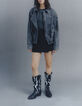 Pure Edition Lurex-Damentop aus Zierstrick in Schwarz-6