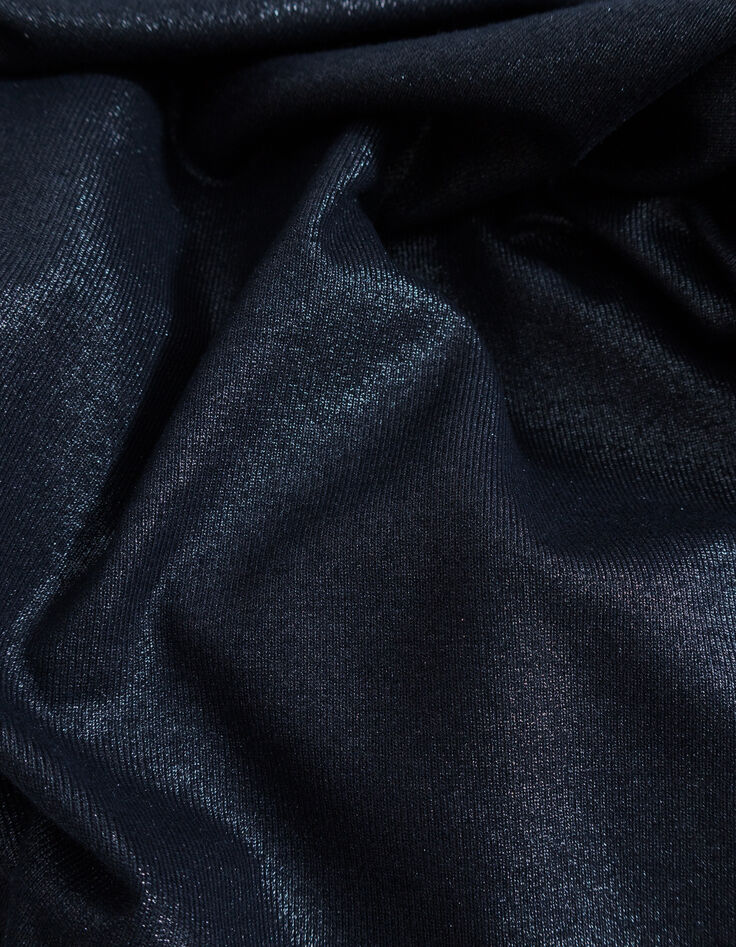 Women's navy sequined short-sleeve tee-shirt-9