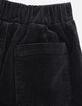 Short noir velours côtelé noeud-ceinture fille-5 Short noir velours côtelé noeud-ceinture fille-5