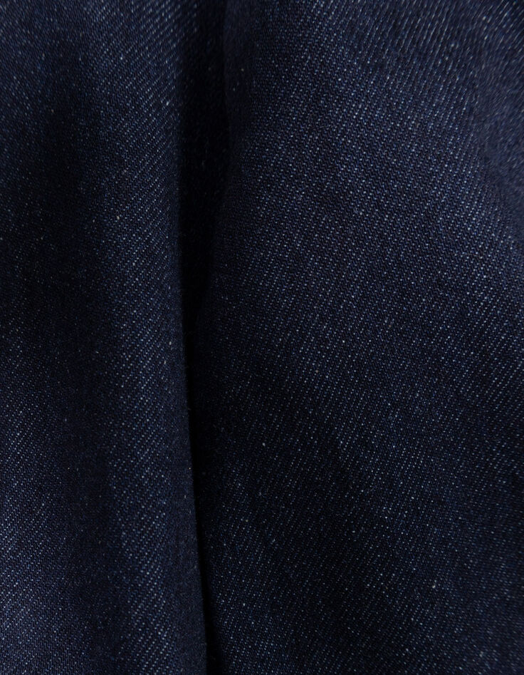 Jean large bleu larges bandes côtés fille-8