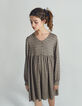 Robe camel imprim&eacute; petites fleurs fille-6