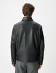 Zwart leren herenjack-4