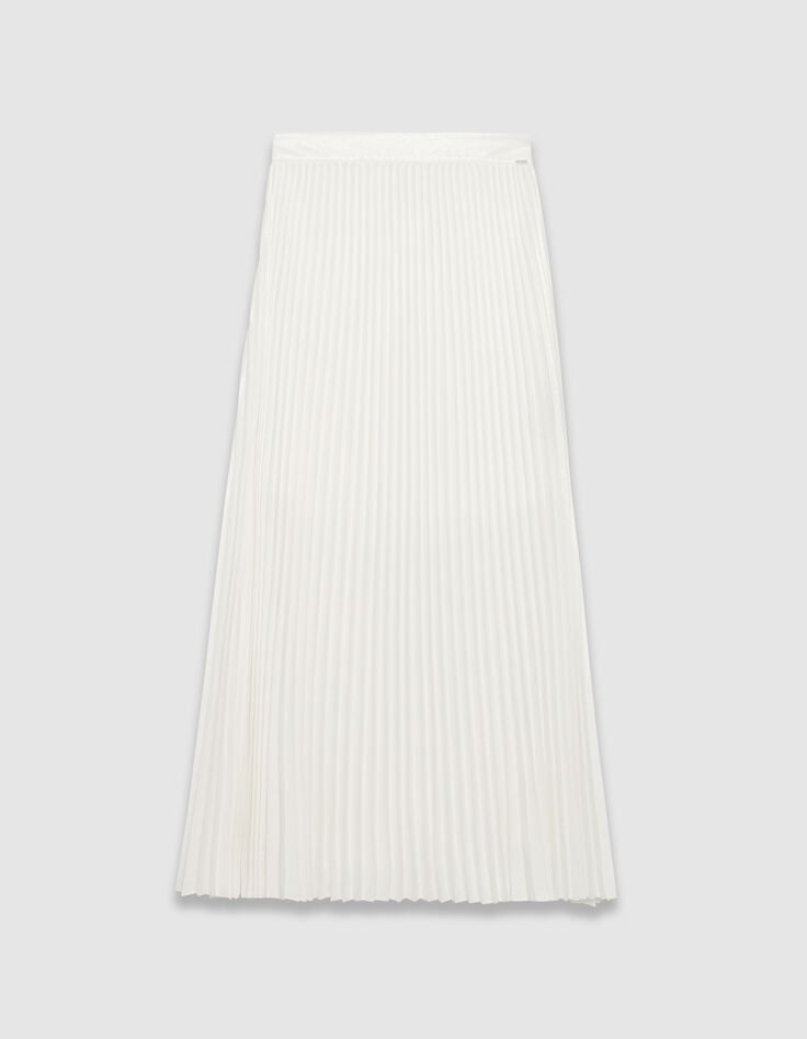 Witte lange plooirok Dames-6 Witte lange plooirok Dames-6