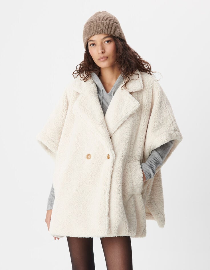 Cape &eacute;crue col tailleur Femme-4