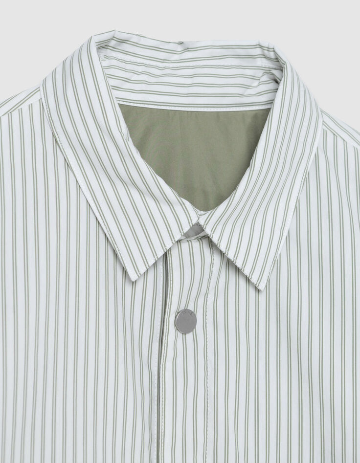 Sous-doudoune verte doublure ray&eacute;e Homme-6