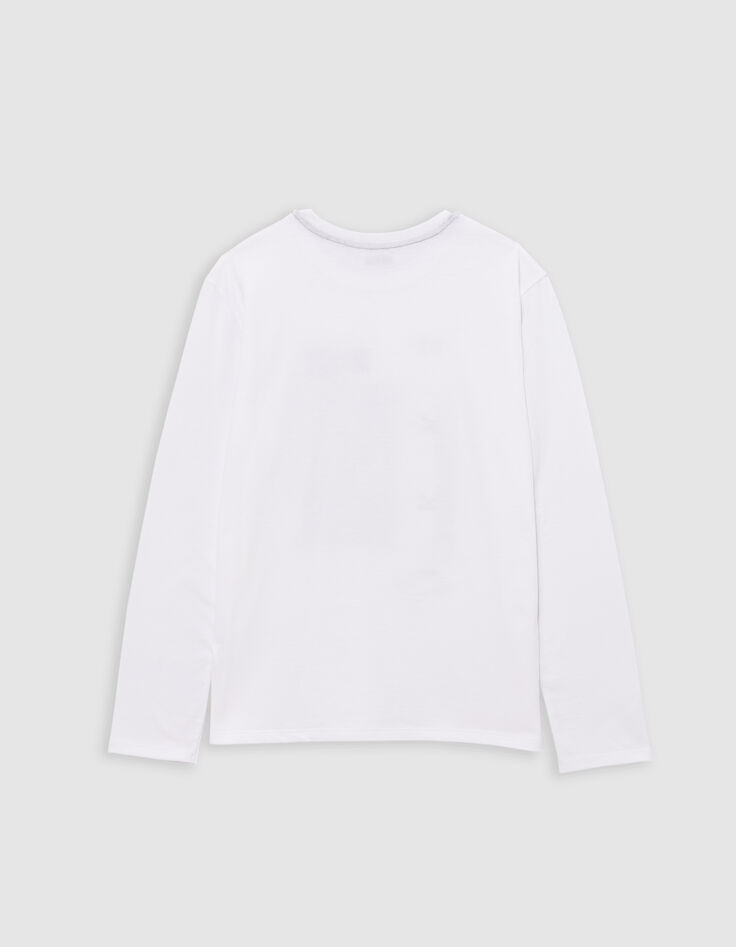 T-shirt blanc coton bio visuel buildings garçon-3 T-shirt blanc coton bio visuel buildings garçon-3