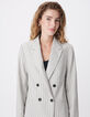 Veste de tailleur beige rayures tennis Femme-5