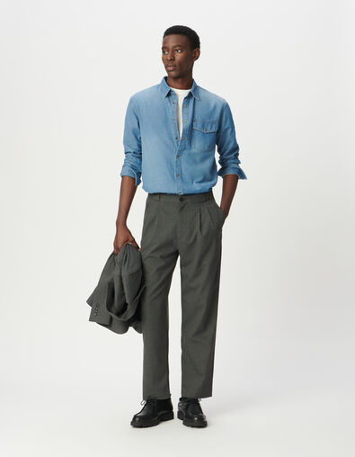 Chemise en jean regular bleu Homme - IKKS
