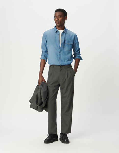 Chemise en jean regular bleu Homme - IKKS