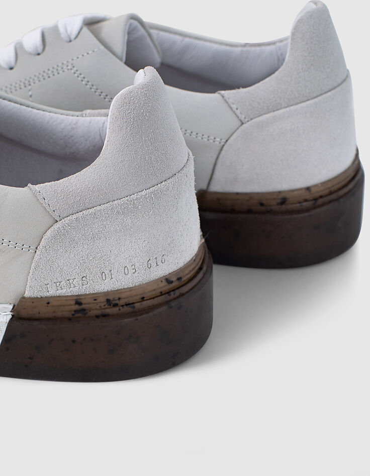 Men’s white suede trainers-4