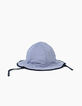 Chapeau réversible navy et rayé bébé fille-1