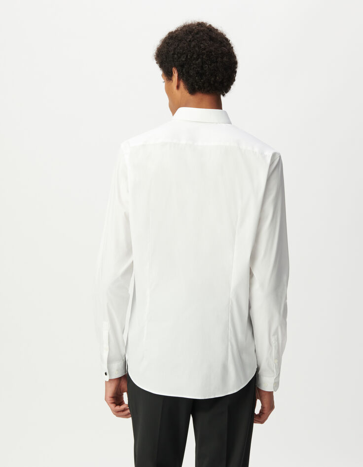 Chemise SLIM blanche avec ligne noire Homme-3