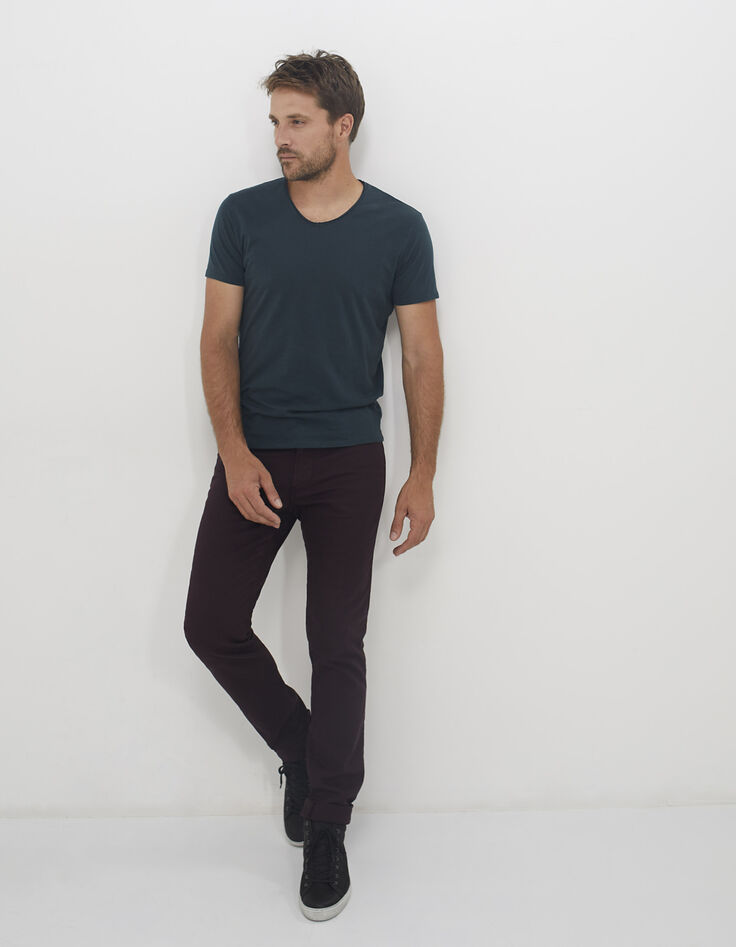 Pruimkleurige herenjeans-2