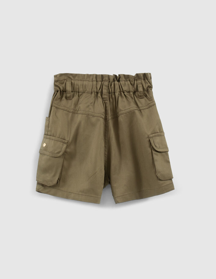 Girls' khaki Lenzing™ Tencel Lyocell™shorts - IKKS