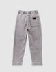 Jungen-Jogginghose mit elastischem Bund in Grau-6
