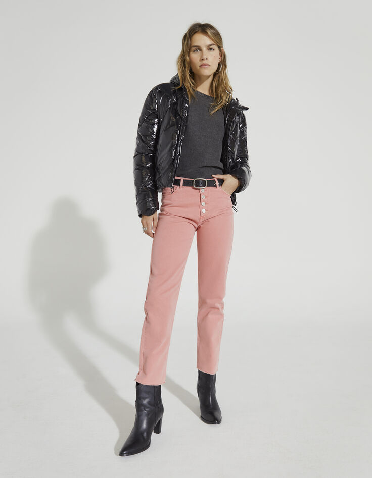 Tee-shirt en coton bio gris délavé pattes épaules femme-6