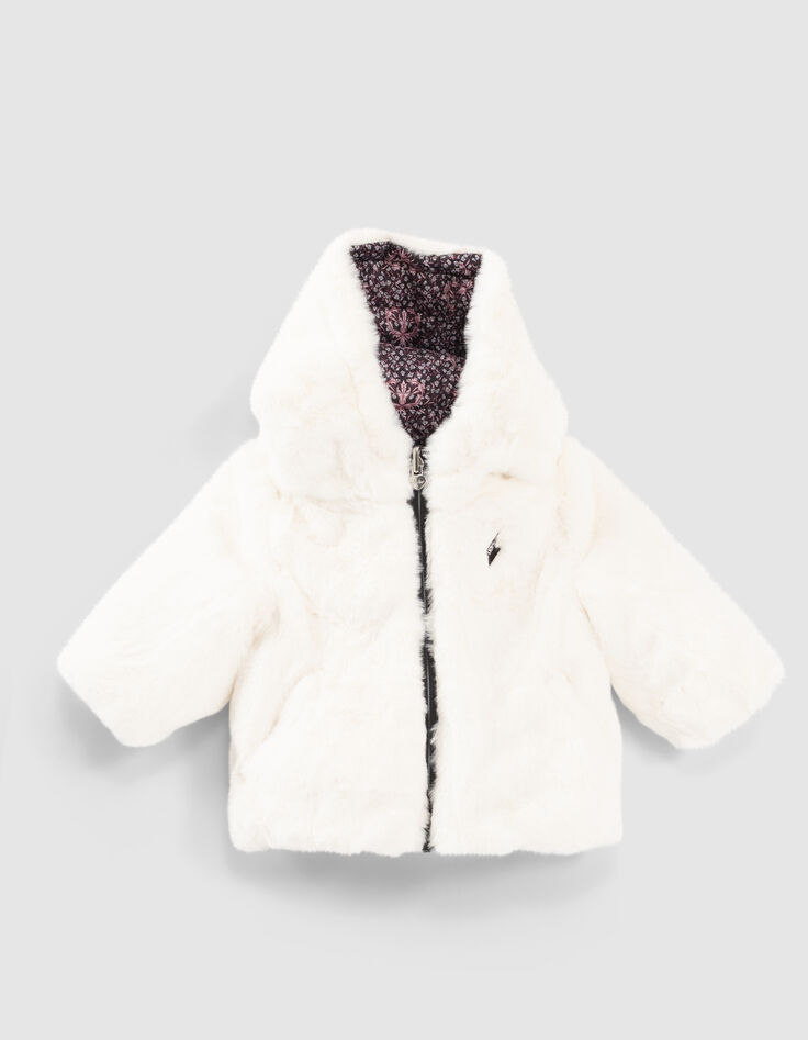 Wendesteppjacke in Schwarz und Weiß für Babymädchen-2