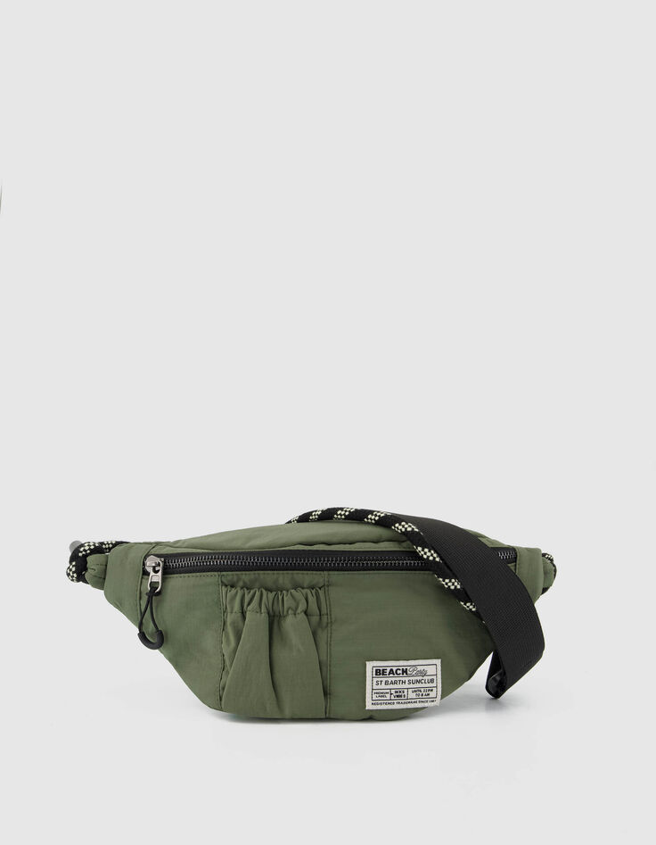 Sac banane kaki nylon armur&eacute; fille-1