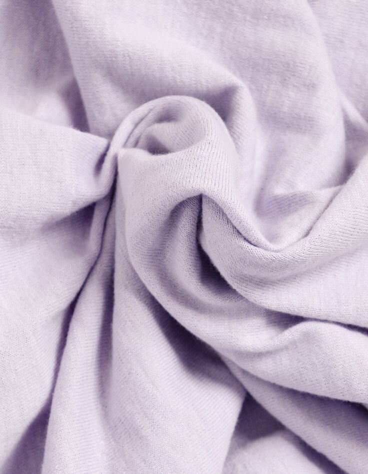 Polo Hombre de manga corta en punto flameado lila-8