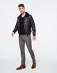 Pantalon vison &agrave; carreaux Homme-7