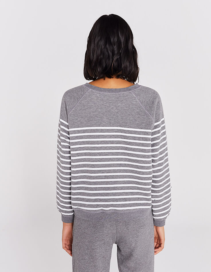 Loose matrozensweater lange mouwen dames-2