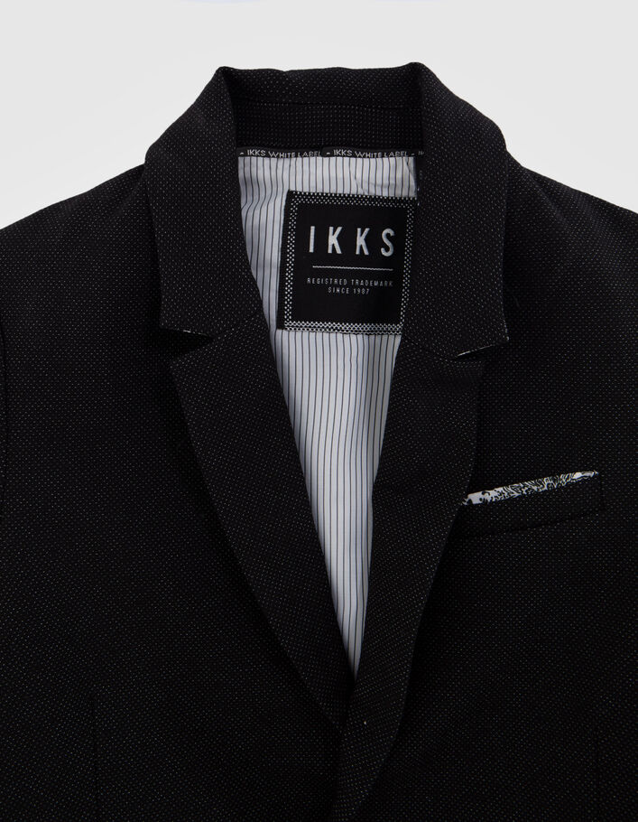 Veste de costume cérémonie noire faux-uni garçon - IKKS