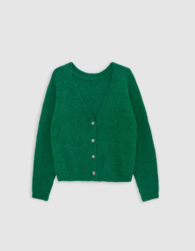 Gr&uuml;ne Strickjacke in &Uuml;bergr&ouml;&szlig;e f&uuml;r Damen - IKKS