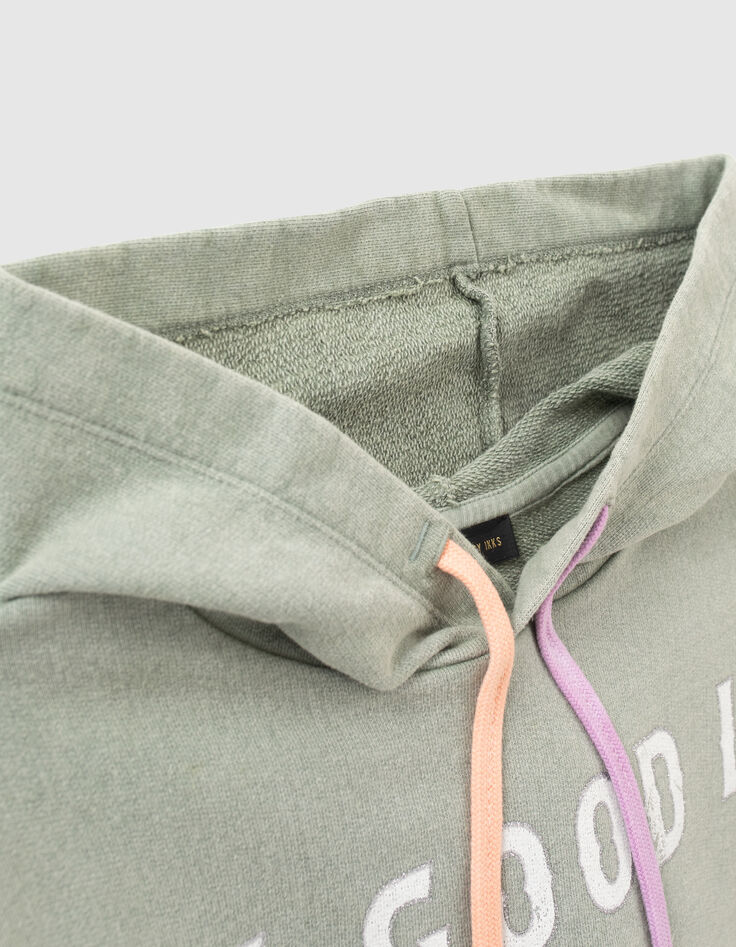 Sudadera verde cropped cordones tie&dye-4