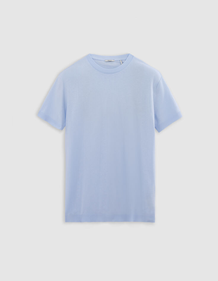 Men’s sky cotton modal crew neck T-shirt-5