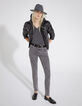 Vaqueros slim gris sculpt up bolsillo cadena joya mujer-6