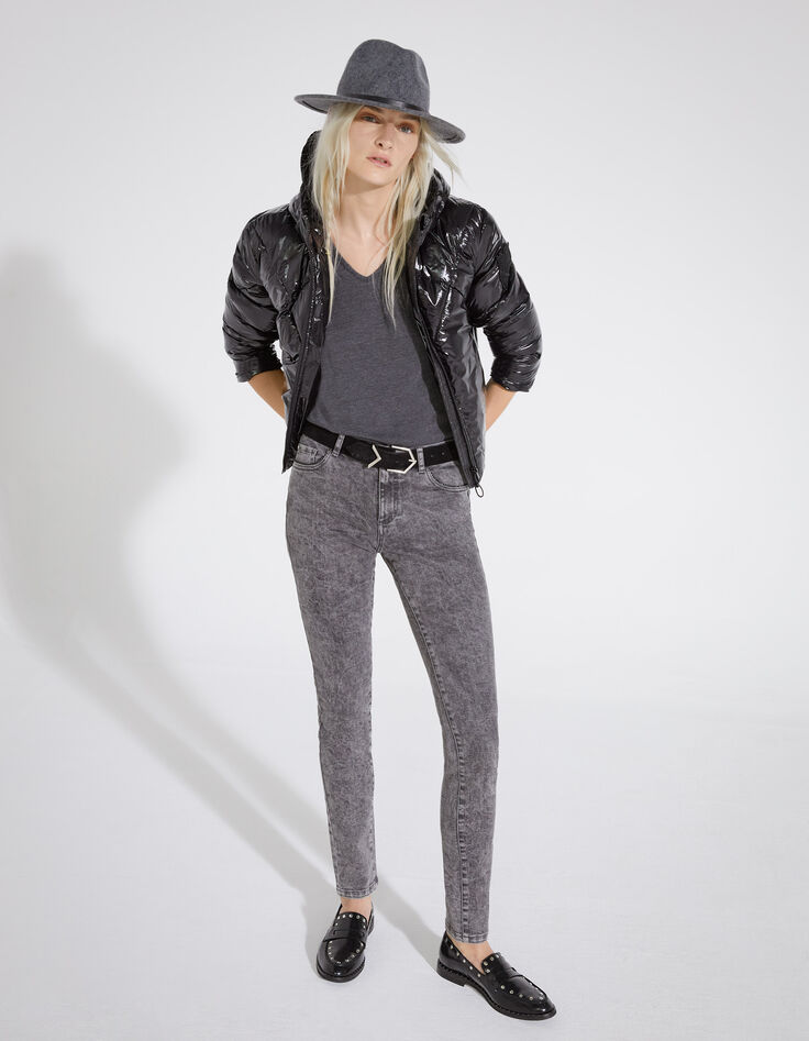 Vaqueros slim gris sculpt up bolsillo cadena joya mujer-6