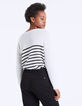 Pull marinière en laine mousseuse femme-3