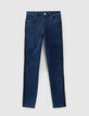 Women’s blue Cosy Fleece 7/8 slim jeans-6