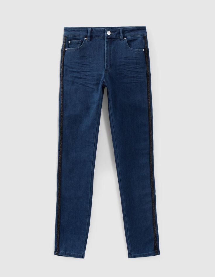 Women’s blue Cosy Fleece 7/8 slim jeans-6