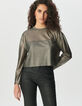 Sweat en résille anthracite Femme-2
