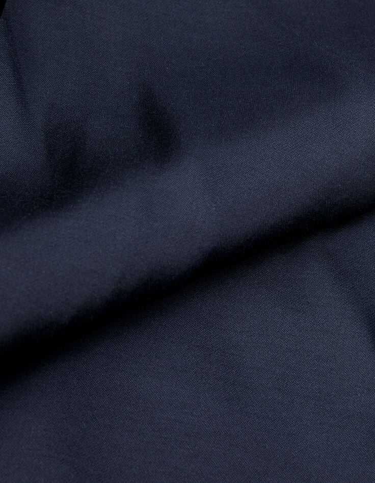 Women's satin navy sleeveless top-8