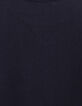 Boys' navy organic cotton sweatshirt, XL embroidered crest-6