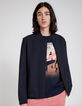 Blouson indigo esprit bomber à poches zippées Homme-2
