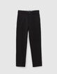 Pantalon de costume cérémonie noir faux-uni garçon-1