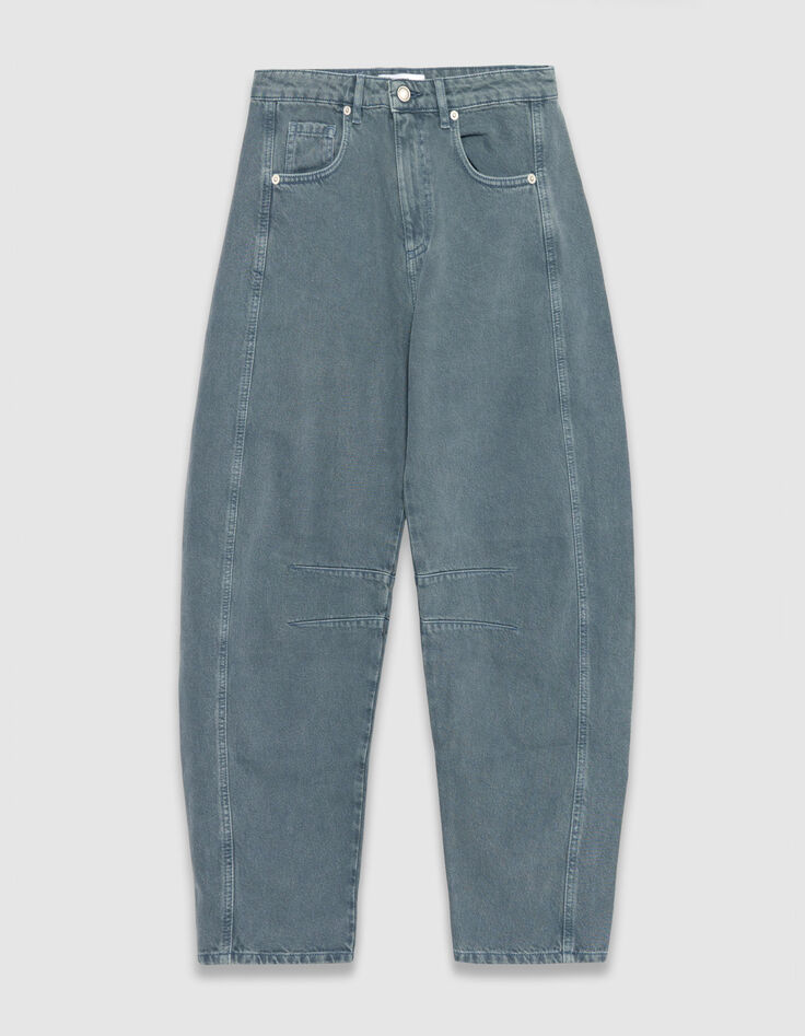 Jean balloon bleu Femme-7