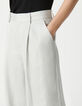 Pantalón de traje gris con lentejuelas para mujer-4