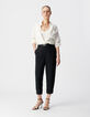 Pantalon noir droit Femme-2