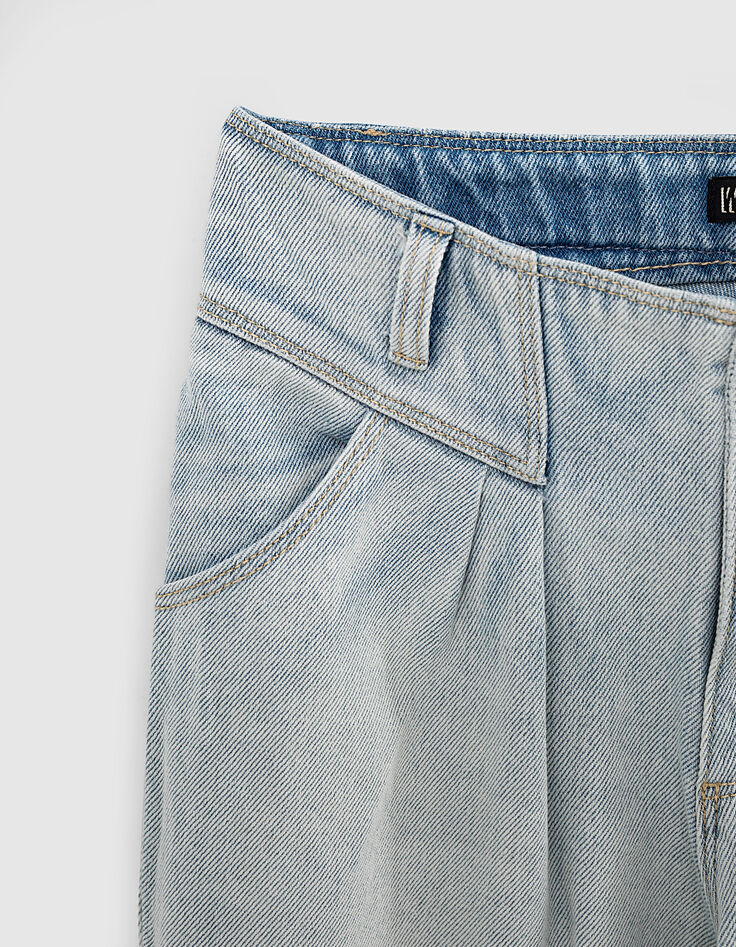 White Blue Mom-Mädchenjeans -5 White Blue Mom-Mädchenjeans -5