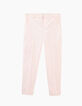 Rosa Crop-Damenhose aus Baumwollgabardine-1