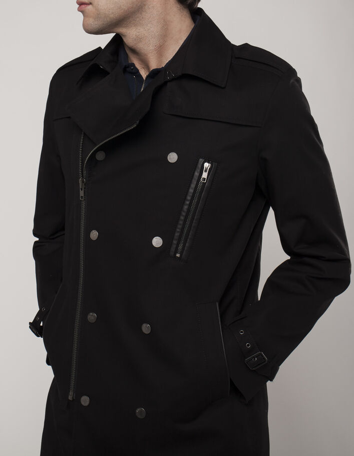 Redbridge Herenmantel trenchcoat jas overgangsjas lichte versie, navyblauw, L