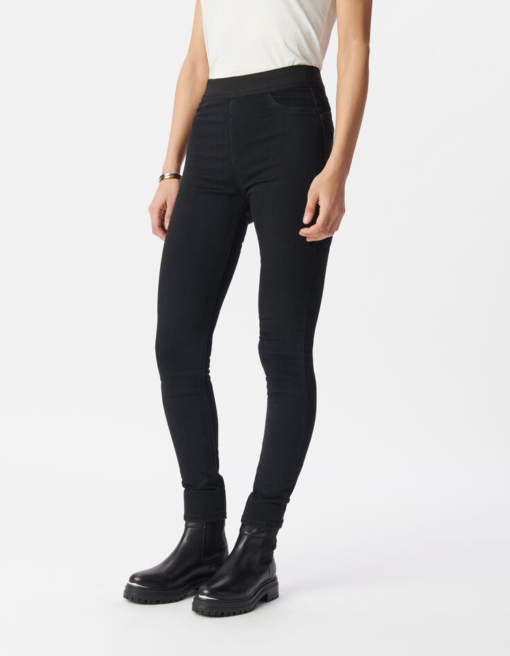Jean jegging noir powerstretch 7/8e Femme-2