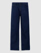 Jean droit bleu foncé powerstretch cropped Femme-7